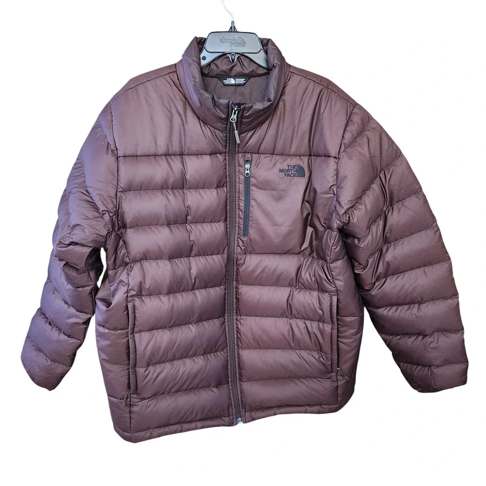 The North‎ Face Puffer Jacket Brown 550 Goose Down Fill Mens XXL